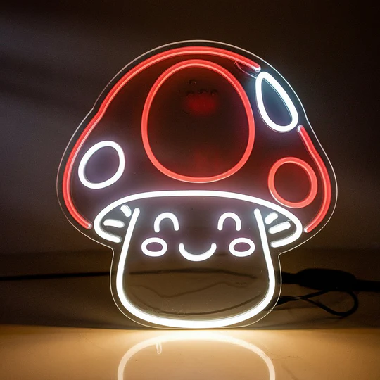 cute LED mushroom neon light