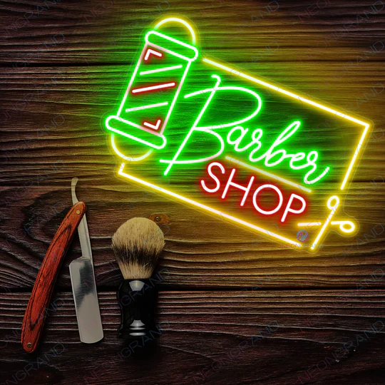 barber shop neon sign for storefront