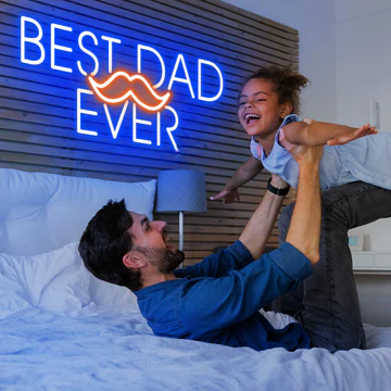 Home bar neon sign for Father’s Day décor